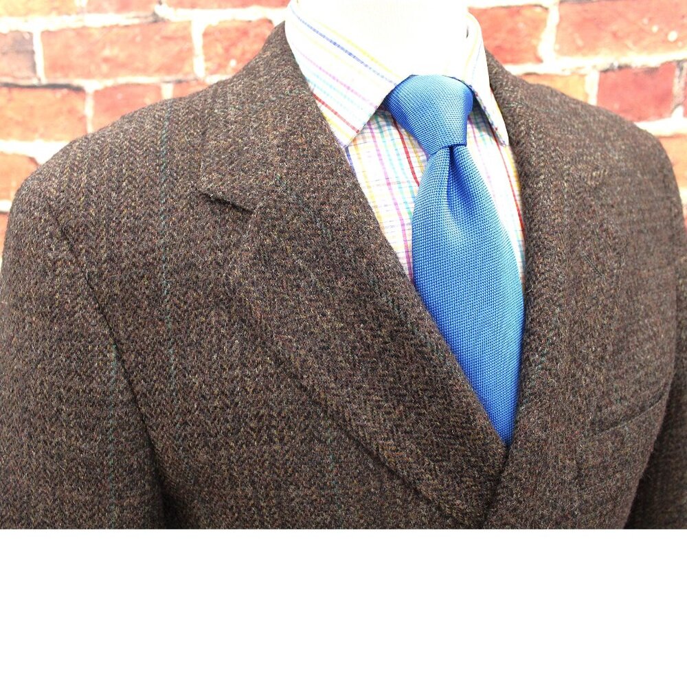 Nordstrom Brown Herringbone Wool Sport Coat
